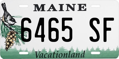 ME license plate 6465SF