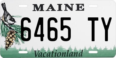 ME license plate 6465TY