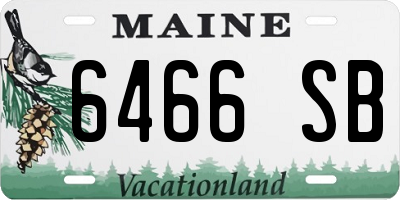 ME license plate 6466SB