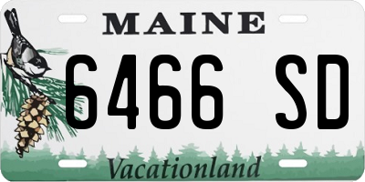 ME license plate 6466SD