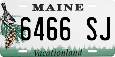 ME license plate 6466SJ