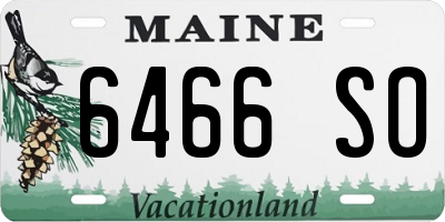 ME license plate 6466SO