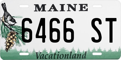 ME license plate 6466ST