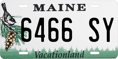 ME license plate 6466SY