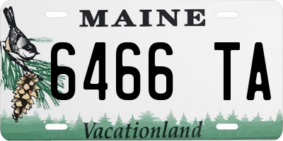 ME license plate 6466TA