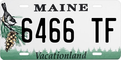 ME license plate 6466TF