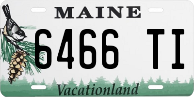 ME license plate 6466TI