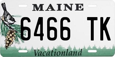 ME license plate 6466TK