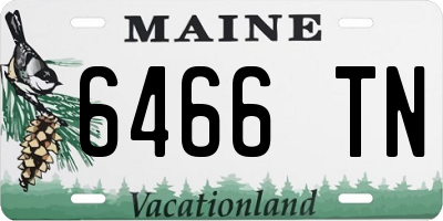 ME license plate 6466TN
