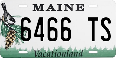 ME license plate 6466TS