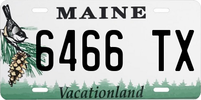 ME license plate 6466TX