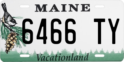ME license plate 6466TY