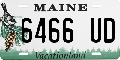 ME license plate 6466UD