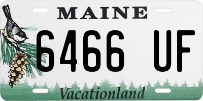 ME license plate 6466UF
