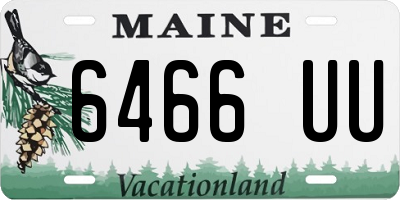 ME license plate 6466UU