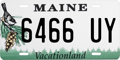 ME license plate 6466UY