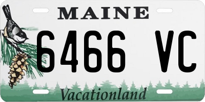 ME license plate 6466VC