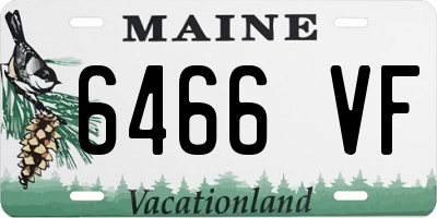 ME license plate 6466VF