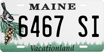 ME license plate 6467SI