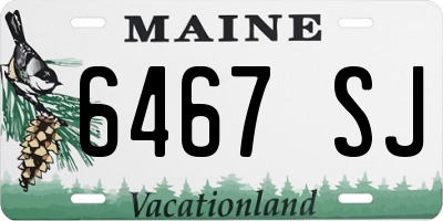 ME license plate 6467SJ