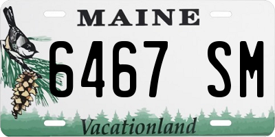 ME license plate 6467SM