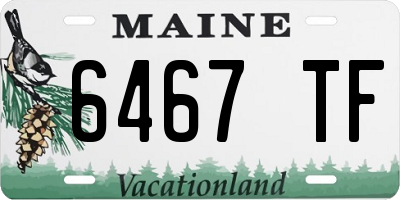 ME license plate 6467TF