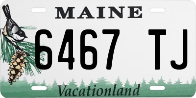ME license plate 6467TJ