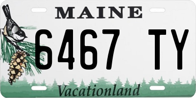 ME license plate 6467TY