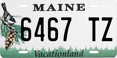 ME license plate 6467TZ