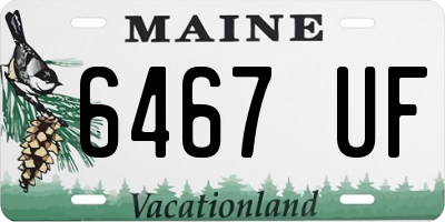 ME license plate 6467UF