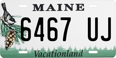 ME license plate 6467UJ