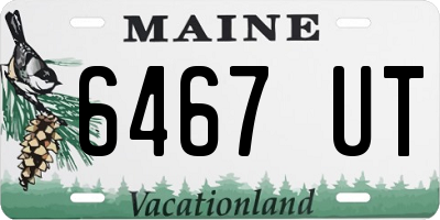 ME license plate 6467UT