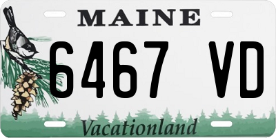 ME license plate 6467VD