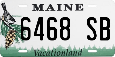 ME license plate 6468SB