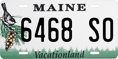 ME license plate 6468SO