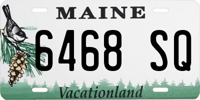ME license plate 6468SQ