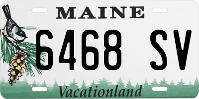 ME license plate 6468SV