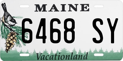 ME license plate 6468SY