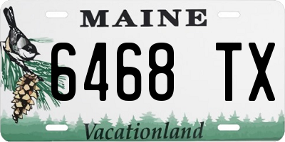 ME license plate 6468TX