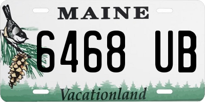 ME license plate 6468UB