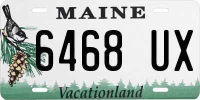 ME license plate 6468UX