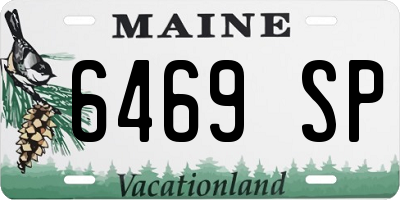 ME license plate 6469SP