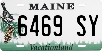 ME license plate 6469SY