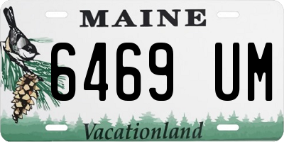 ME license plate 6469UM