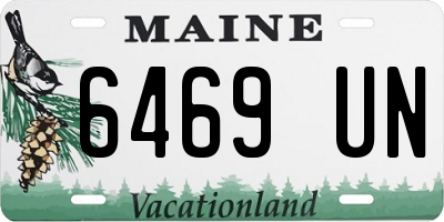 ME license plate 6469UN