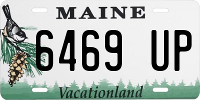 ME license plate 6469UP