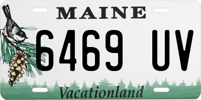 ME license plate 6469UV