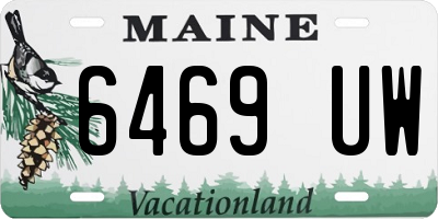 ME license plate 6469UW