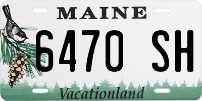 ME license plate 6470SH