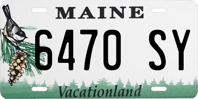 ME license plate 6470SY